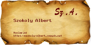 Szokoly Albert névjegykártya